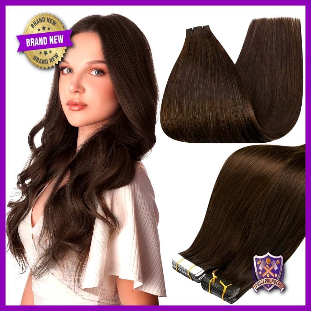 Tape In Hair Extensions Remy Human Hair Seamless Natural Blend Styling Versatile